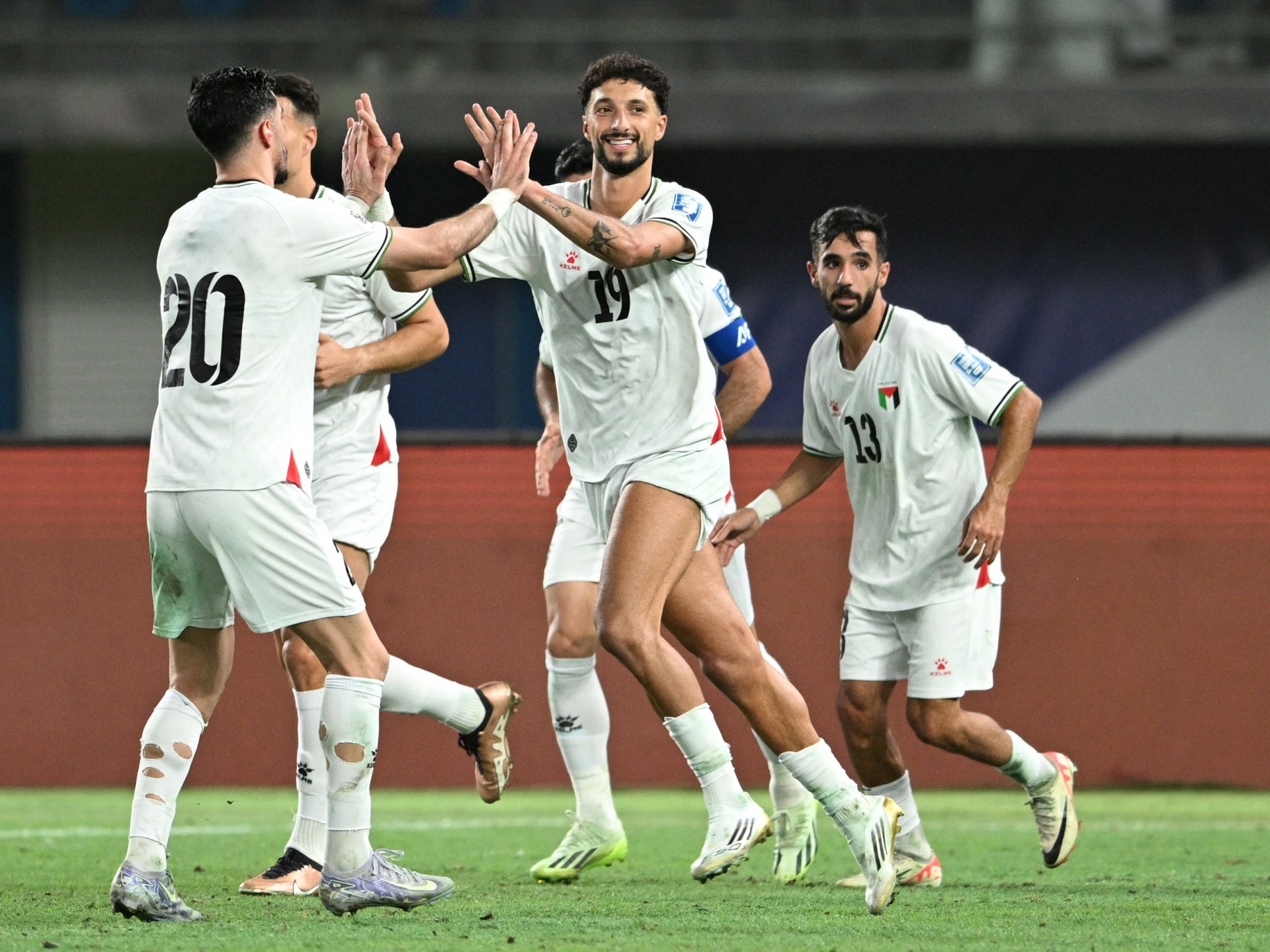 شاهد.. منتخب فلسطين ينعش آماله بالتأهل للمونديال وقطر تفوز على إيران		 – الخليجي نت