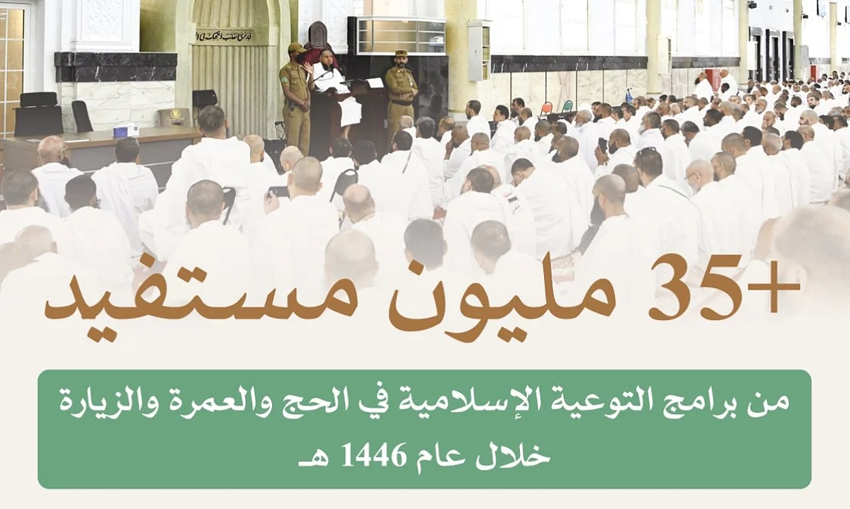 35.3 مليون مستفيد من برامج التوعية بالحج والعمرة والزيارة في 1446هـ		 – الخليجي نت