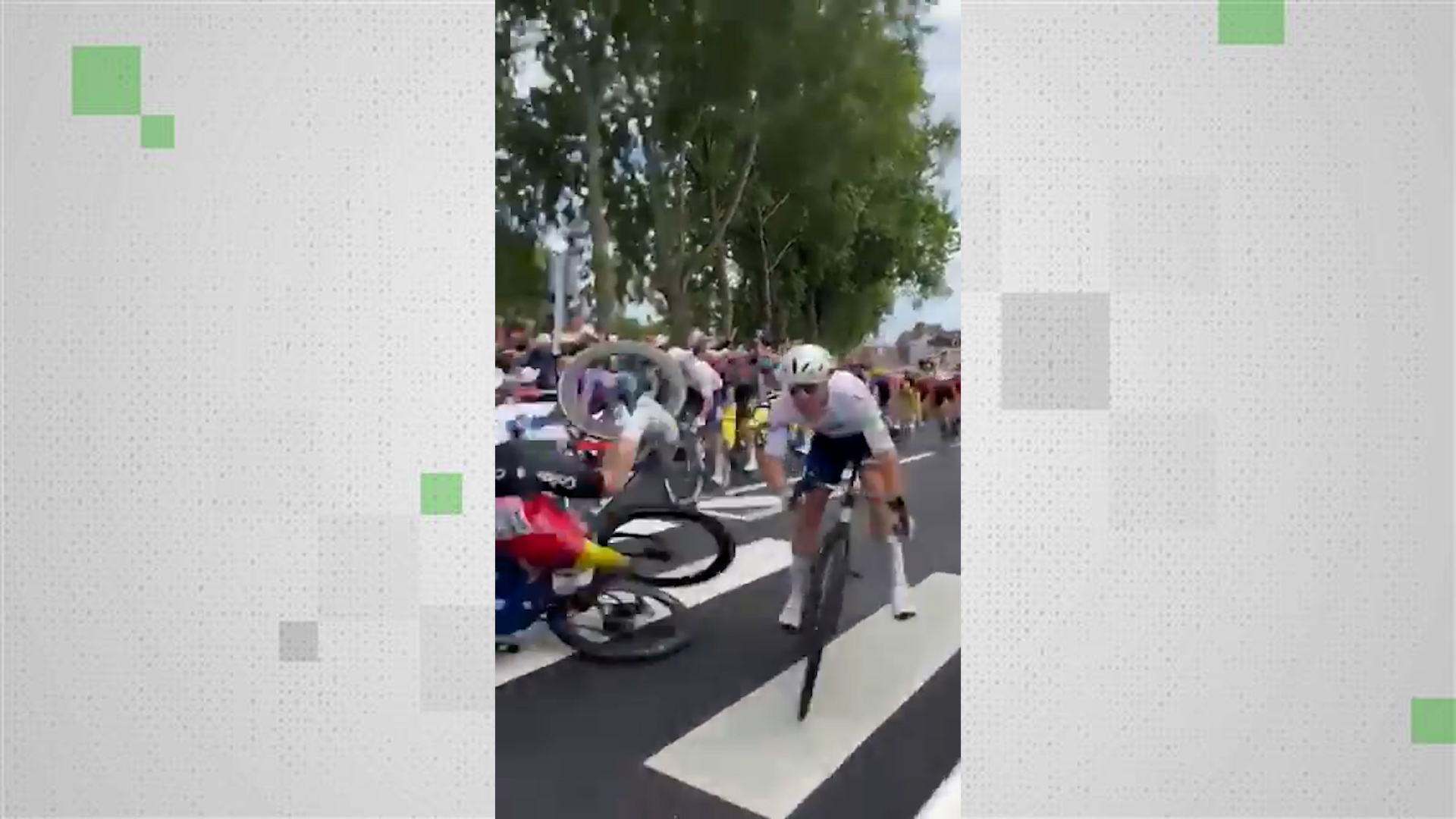 شاهد.. حادث تصادم جماعي مروع في طواف فرنسا للدراجات		 – الخليجي نت