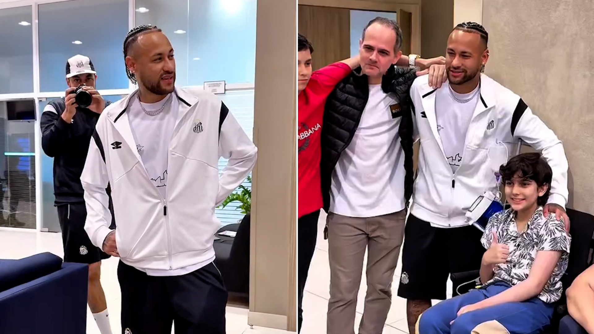 شاهد.. نيمار يرسم البسمة على وجه طفل يعاني من مرض خطير		 – الخليجي نت