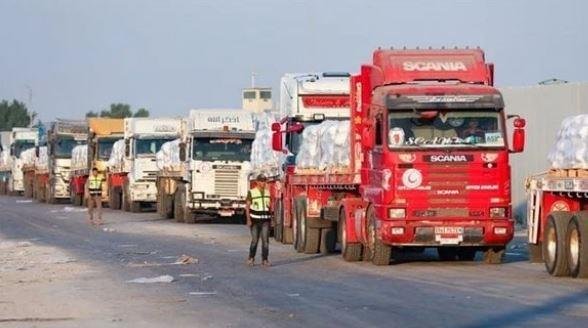 استئناف دخول المساعدات الإنسانية إلى الفلسطينيين بقطاع غزة		 – الخليجي نت