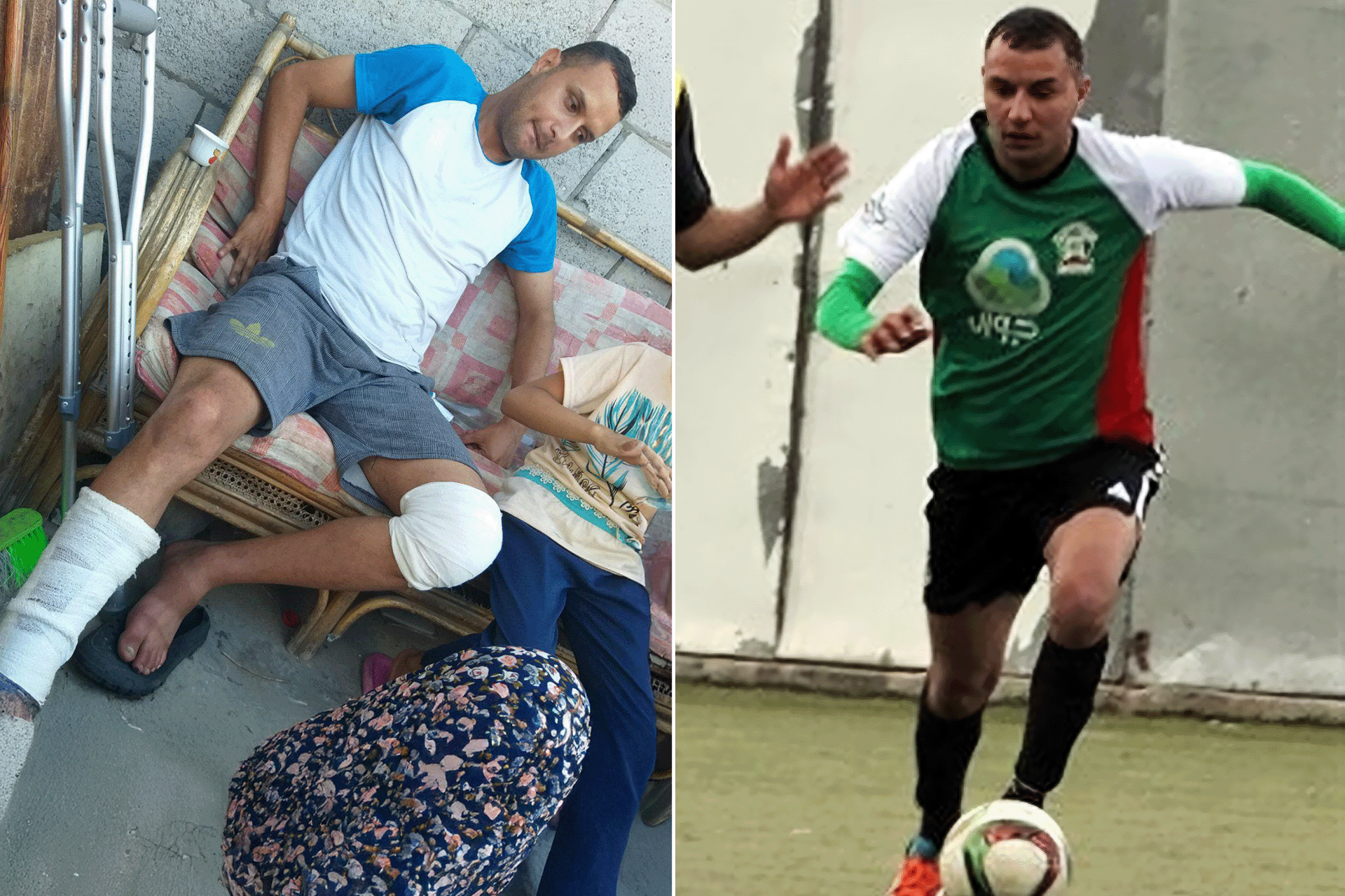 ماجد أبو اللبن.. لاعب غزي أنهت قذيفة إسرائيلية مسيرته الكروية أثناء انتظاره للمساعدات		 – الخليجي نت