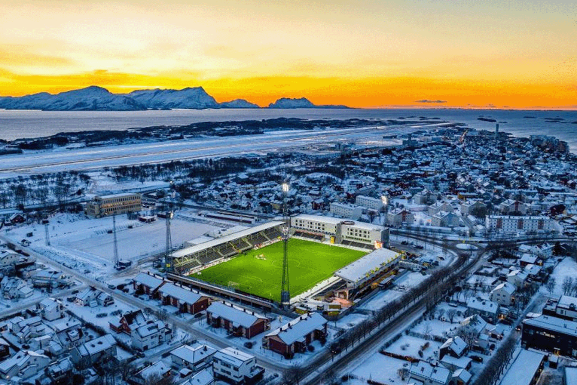 ملعب فريق بودو غليمت بالقطب الشمالي جحيم أندية دوري أبطال أوروبا		 – الخليجي نت